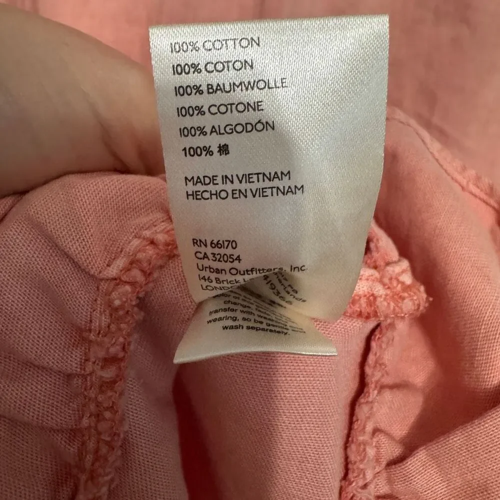 Free People Agnes Denim Mini Dress pink size XS - Picture 7 of 7